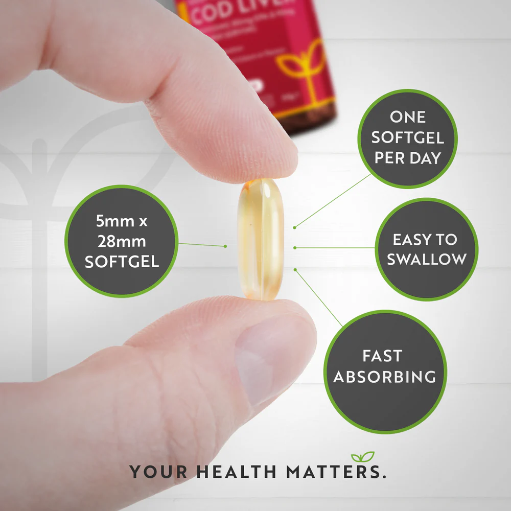Cod liver oil 1000 mg – 365 softgels