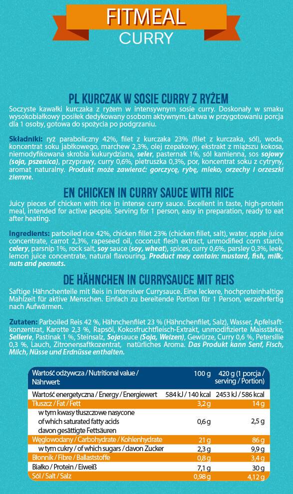 FitMeal Curry | Ready-to-eat High-Protein Meal - 420 grams