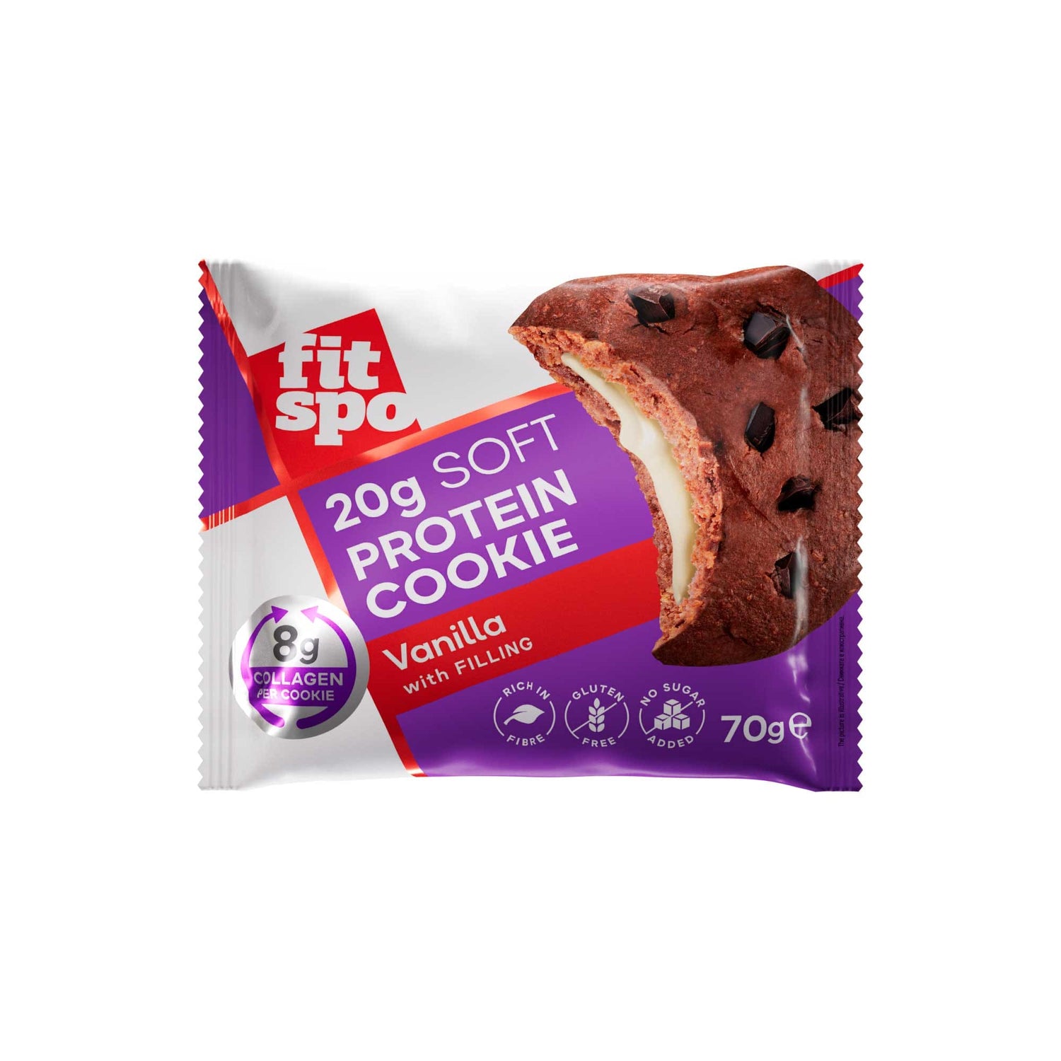 Soft Protein Cookie | with 8g Collagen & No Added Sugar - 10 x 70 grams