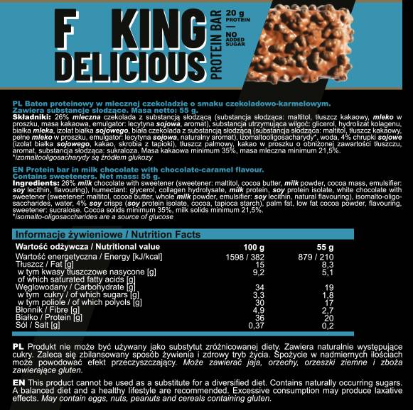 F ** CKing Delicious Protein Bar - 55 gramů