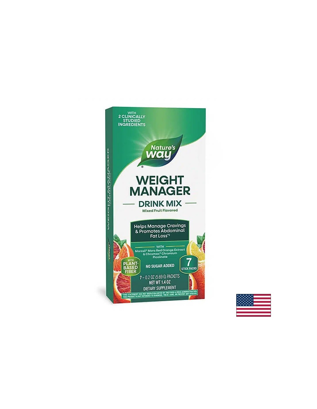 Appetite, weight and belly fat control formula - Weight Manager, 7 sachets, fruit flavoured
