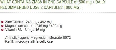 ZMB6 500 mg - 60 capsules