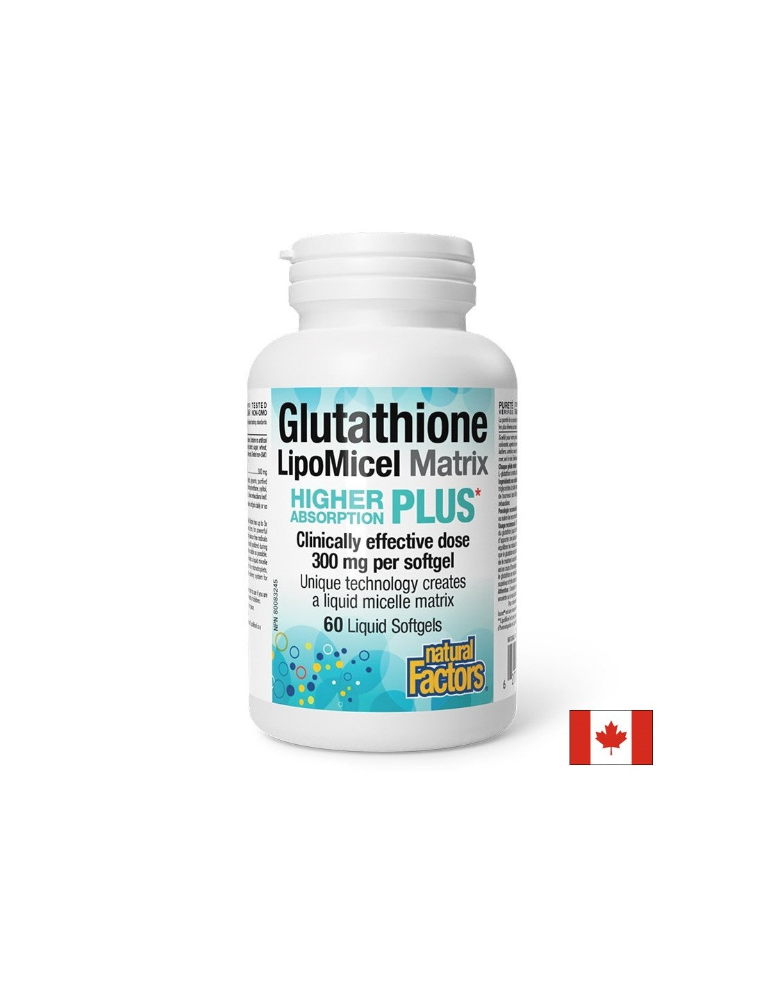 Glutathione LipoMicel Matrix 300 mg - 60 Gel capsules - Nutra Best Europe