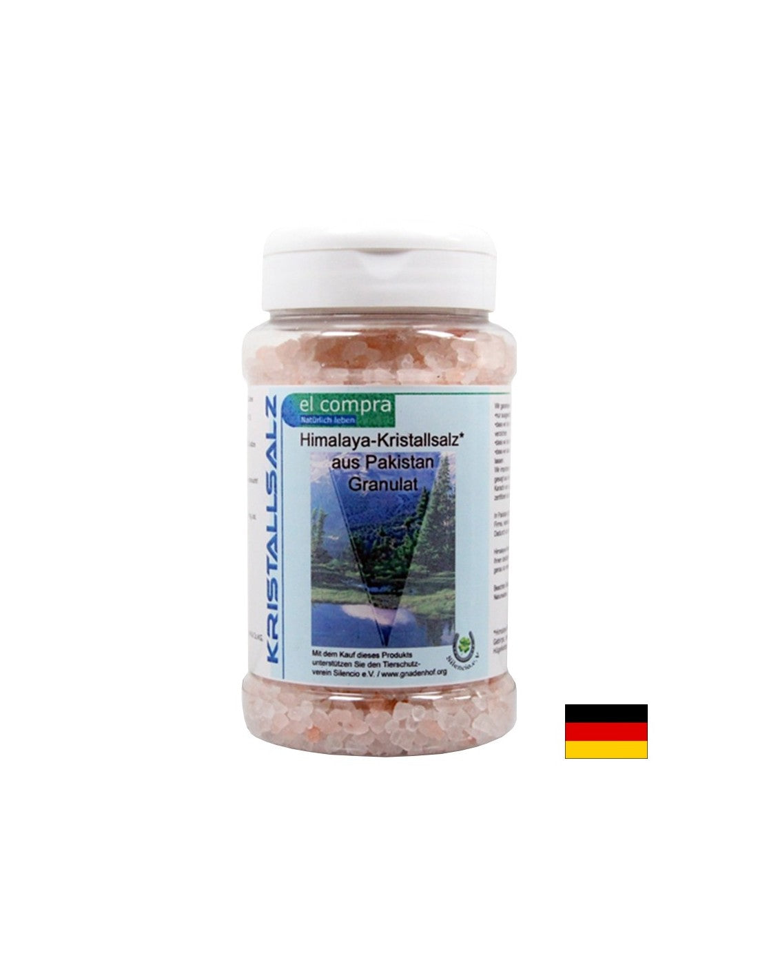 Himalaya Kristallsalz aus Pakistan Granulat - Himalayan salt from Pakistan, 550 g large crystals El Compra - Nutra Best Europe