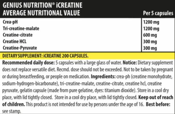 iCreatine - 200 capsules