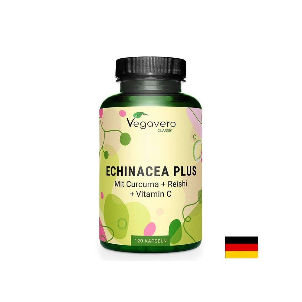 Inmunidad - Echinacea + CURMERIC, REISHI y VITAMINA C, 120 Cápsulas