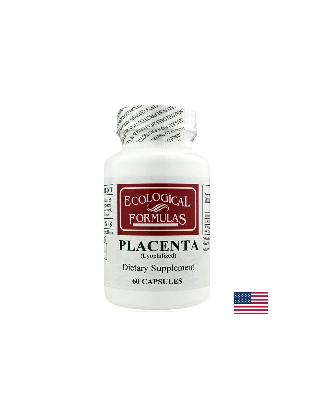 Immunity - Lyophilized bovine placenta + vitamin C, 60 capsules