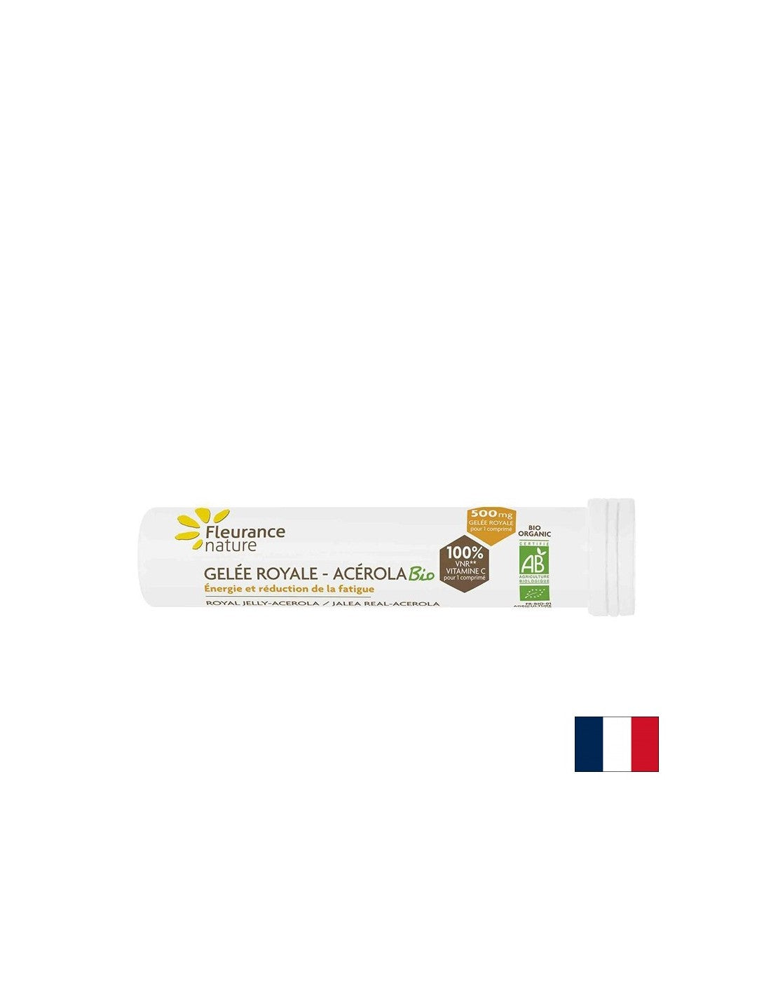 Immunity - Royal jelly and Acerola (natural vitamin C) Bio - 15 chewable tablets, with honey and lemon flavor Fleurance Nature