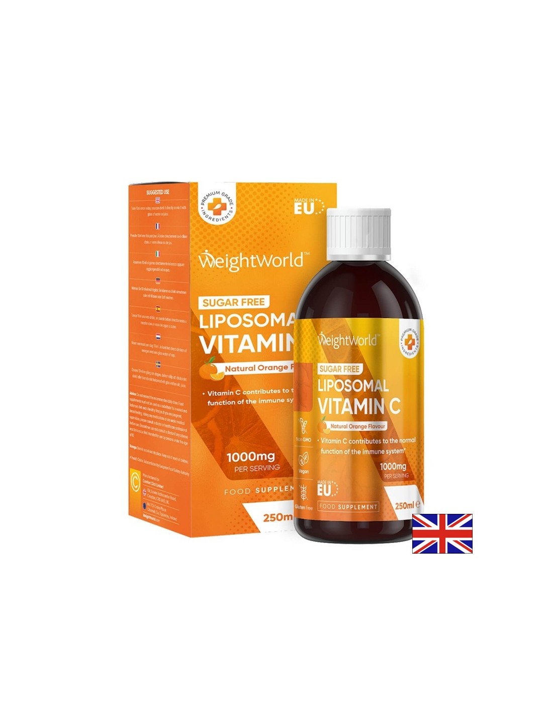 Odporność - witamina C (liposomal), 1000 mg x 250 ml, pomarańczowy smak