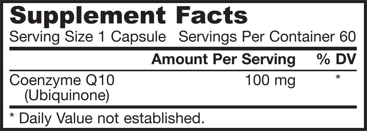 Co -q10 (ubiquinona) 100 mg - 60 cápsulas