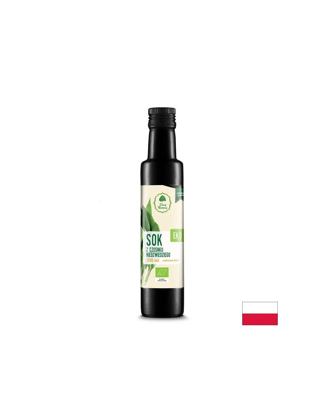 Organic wild garlic juice for adding to drinks and meals - Cardiovascular health, 250 ml, 16 doses