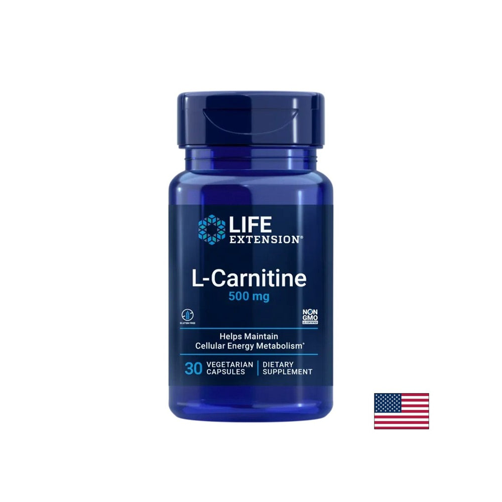 Salud celular y sistema nervioso: L -carnitina (tartrato), 500 mg x 30 cápsulas