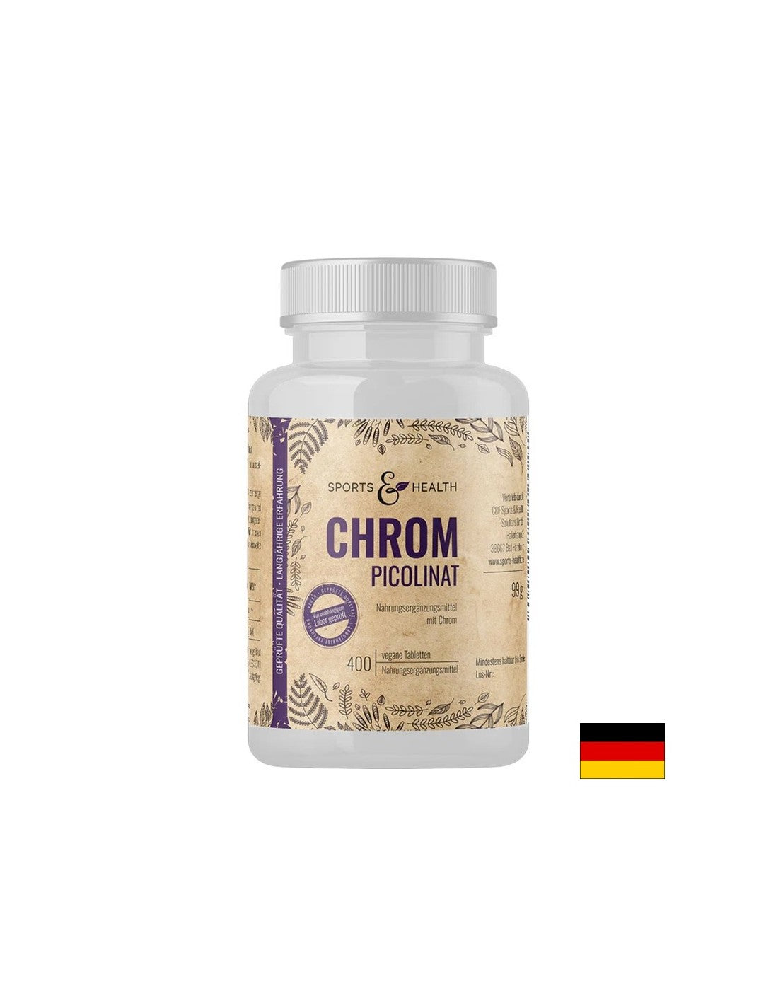 Súly és vércukorszint -szabályozás - króm (pikolinát), 200 µg x 400 tabletta