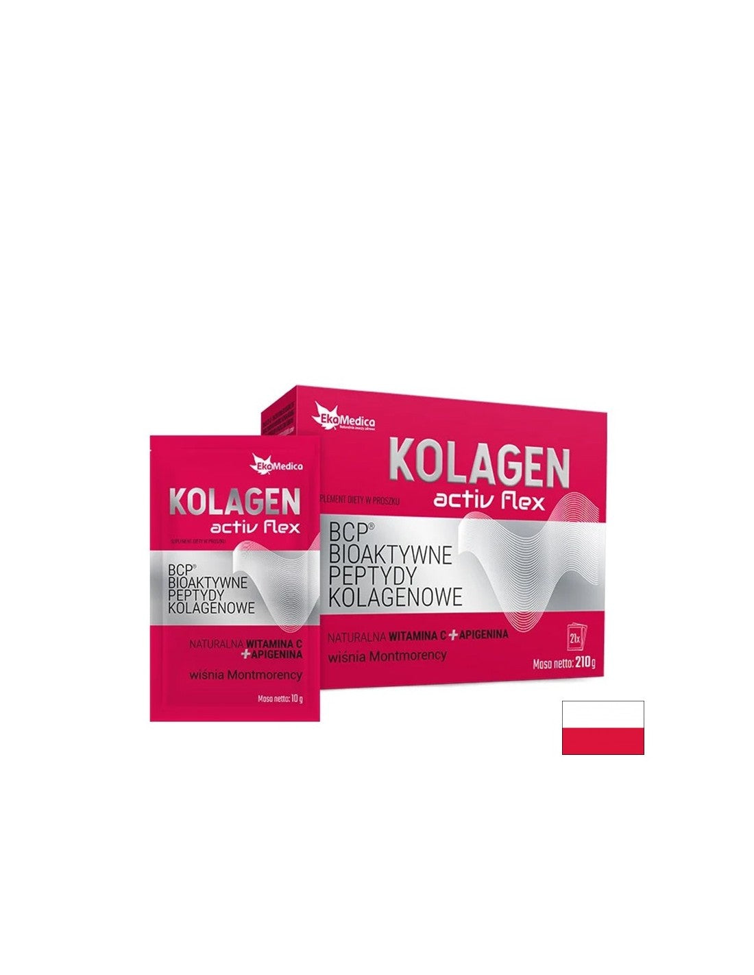 Hair and skin - Bioactive collagen peptides + vitamin C and Apigenin, 21 sachets