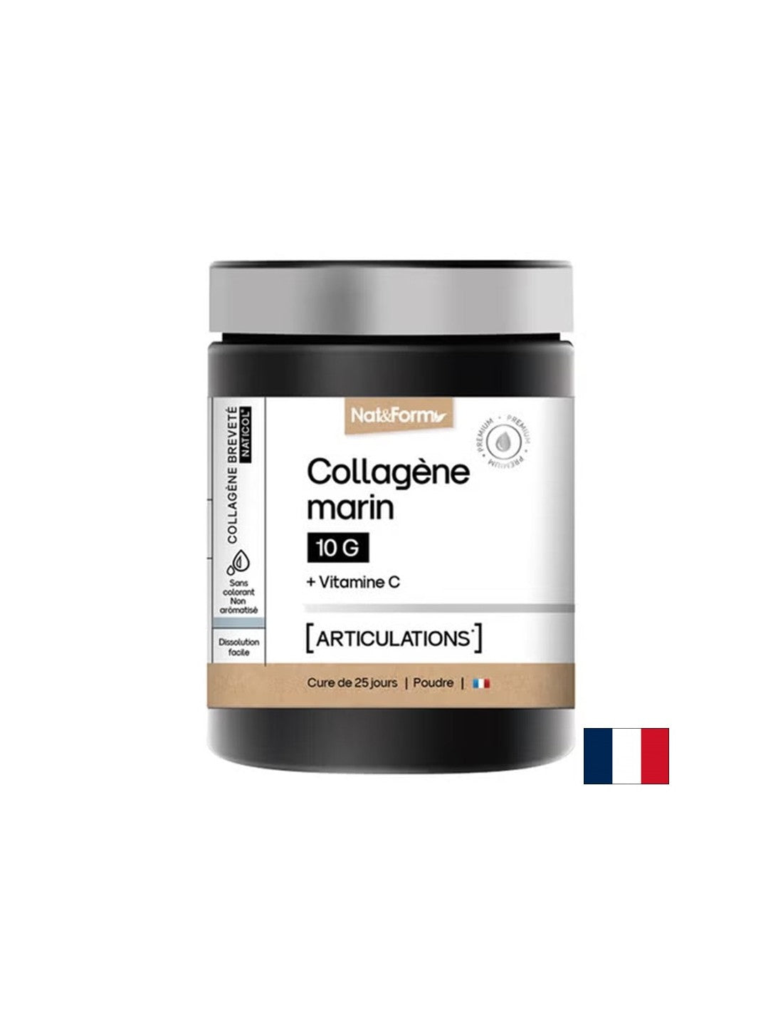 Cabello y piel: colágeno marino hidrolizado + vitamina C, 252 g de polvo