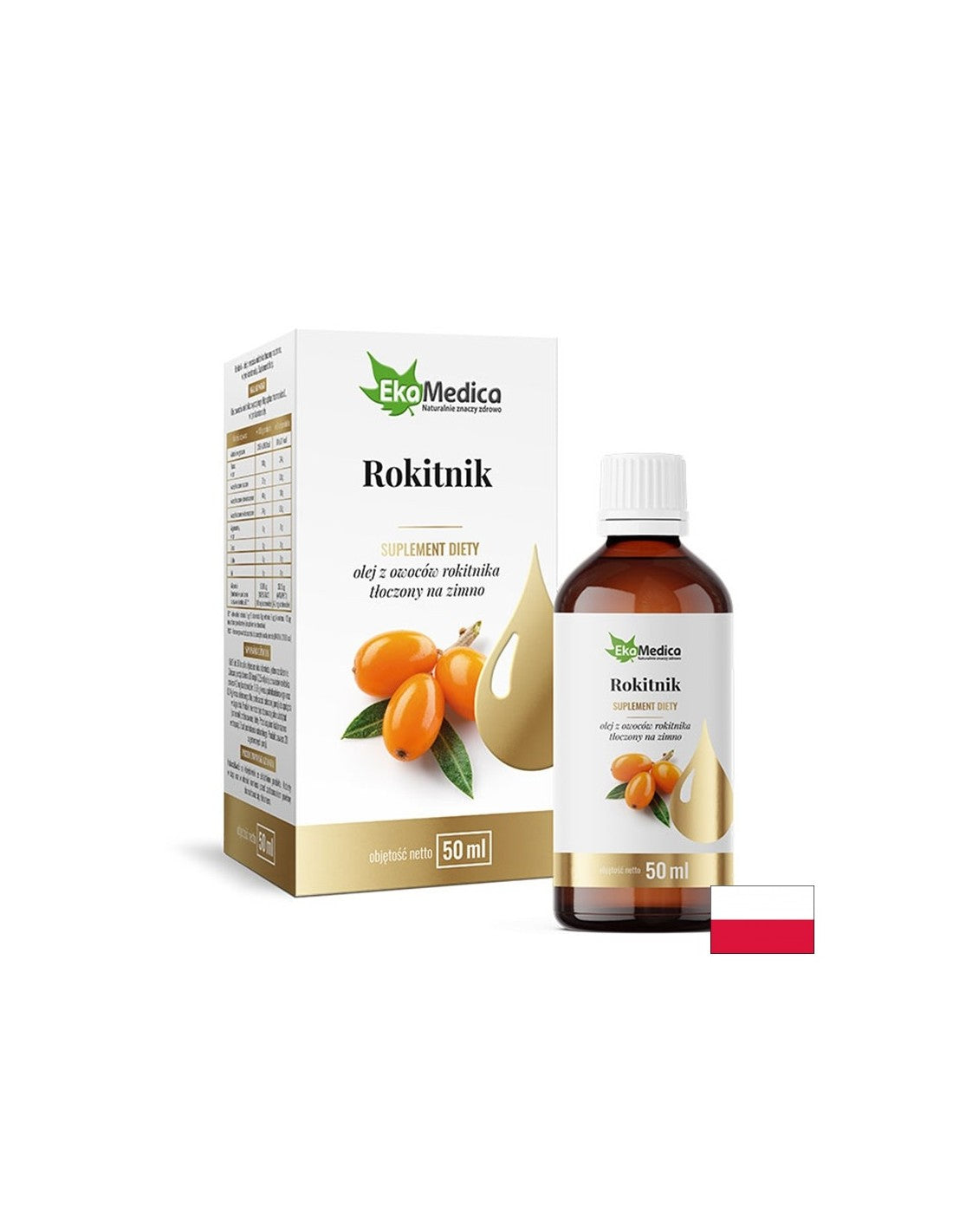 Haj és bőr - tengeri buckthorn olaj (tengeri baktövény), 50 ml