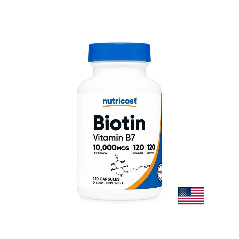 Vlasy, kůže a nehty - biotin (vitamin B7), 10000 µg x 120 tobolek