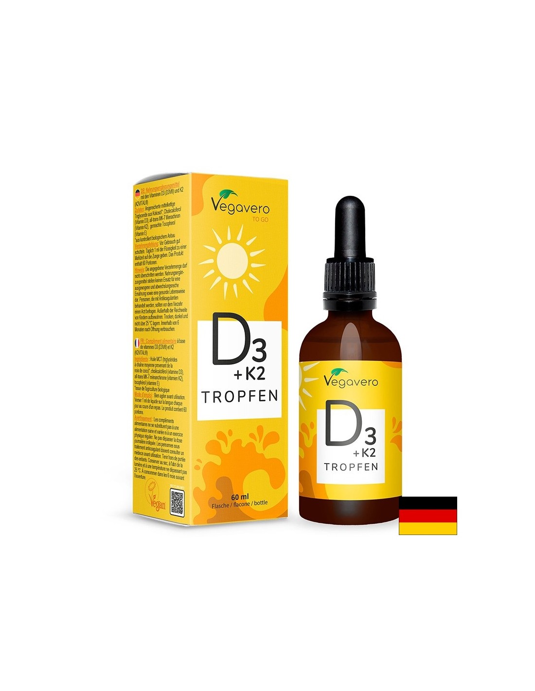 Bones and teeth - Vitamin D3 + K2, 60 ml drops