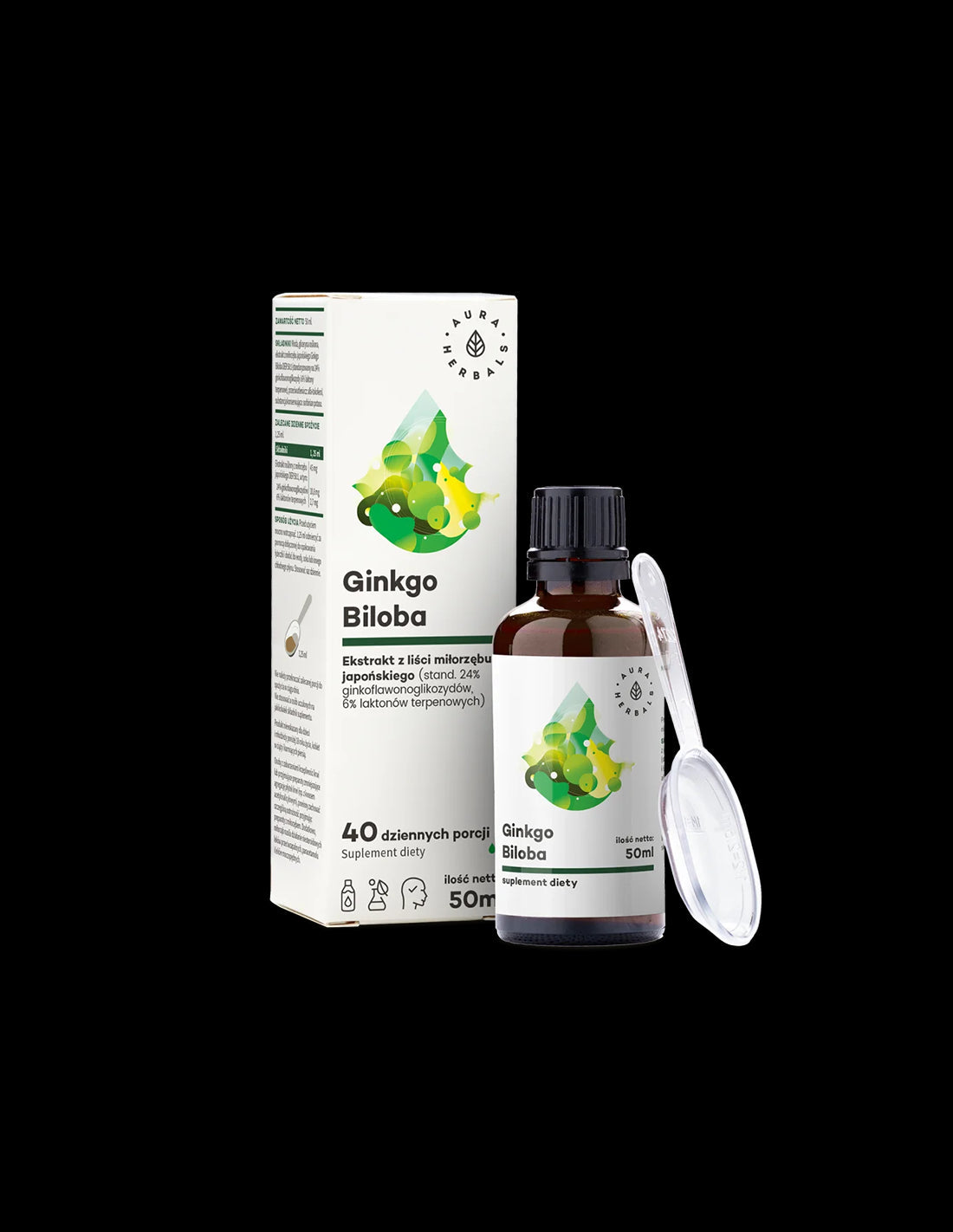 Circulation and brain function - Ginkgo Biloba, 50 ml Aura Herbals - Nutra Best Europe