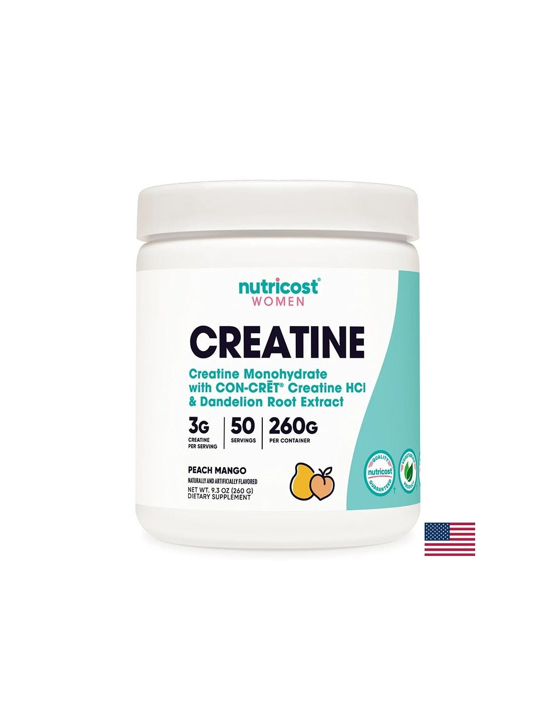 Creatine (women's formula with folic acid, dandelion, bearberry and cranberry), 260 g powder, mango flavoured