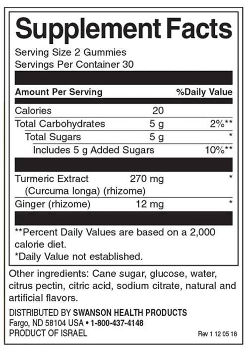 Turmeric with Ginger Gummies - Tropical Paradise 60 gummies