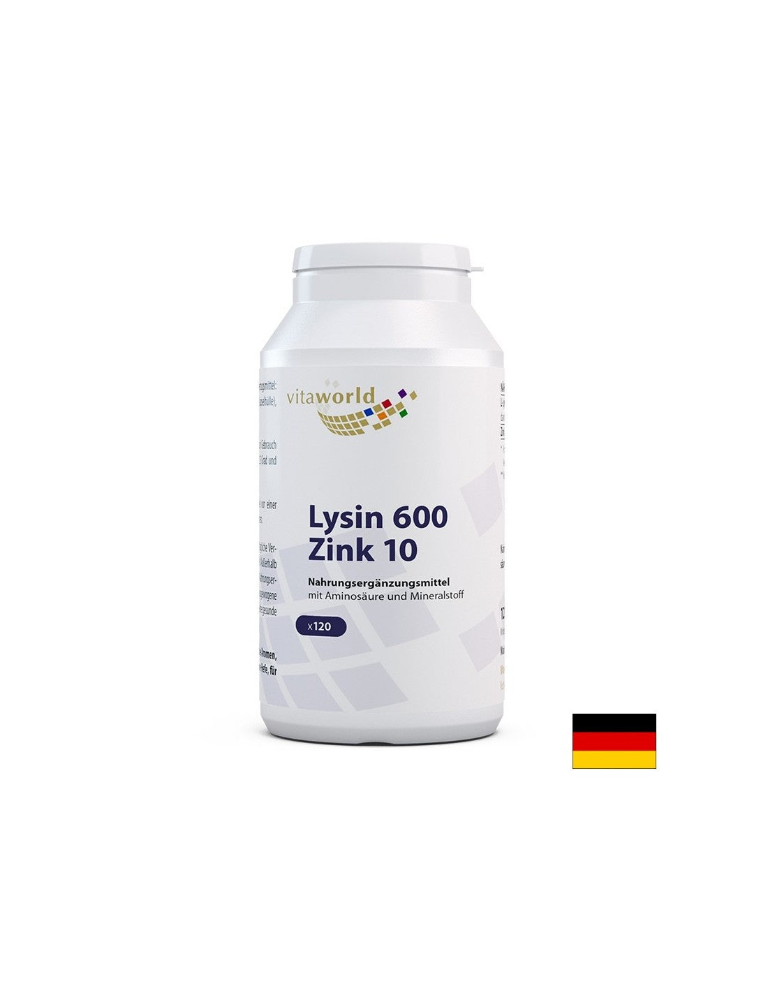 L-Lysine + Zinc - Increases immunity, 120 capsules