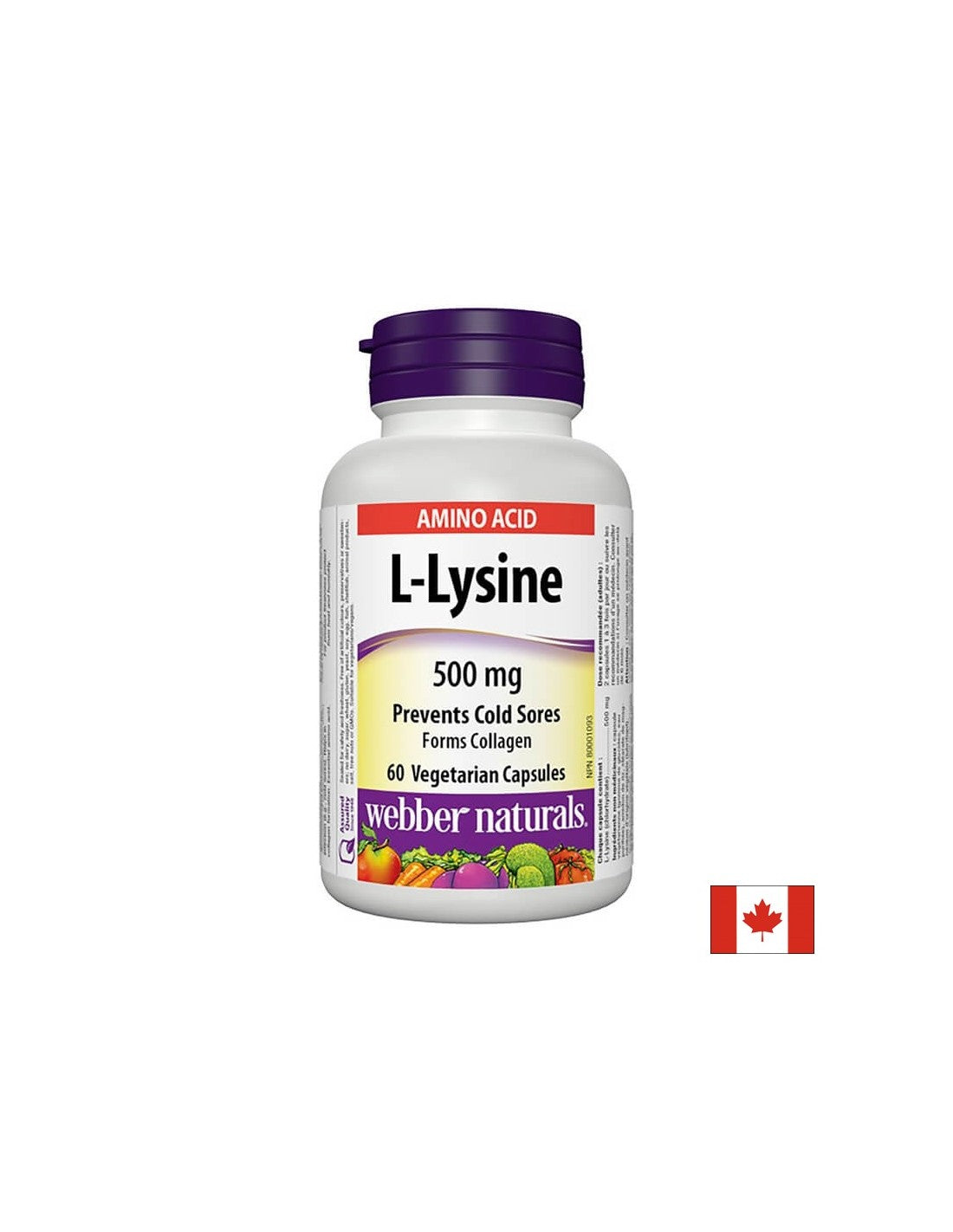 L-Lysine 500 mg - L-lysine – Immune system, 60 capsules