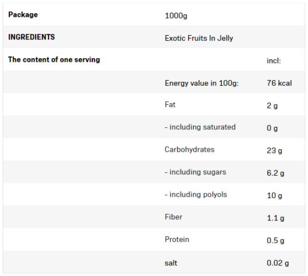Frulove in Jelly | Exotic Fruits 1000 grams