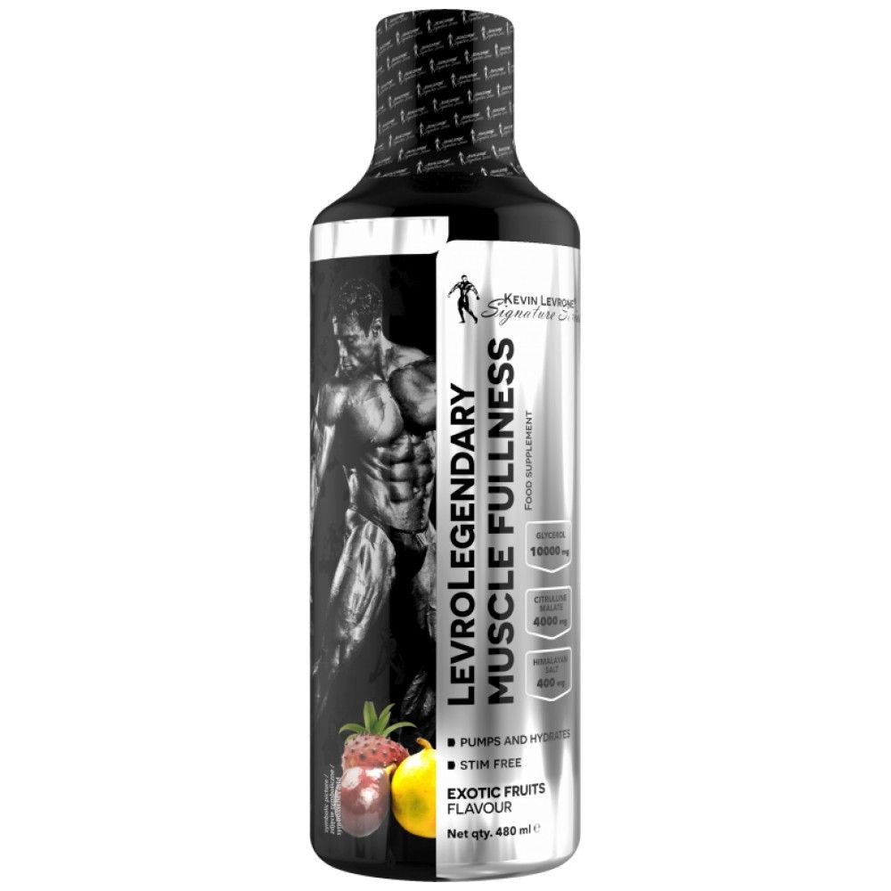 LevroLegendary Muscle Fullness Liquid | Stimualnt-Free Glycerol & Citrulline Mega Pump - 480 ml