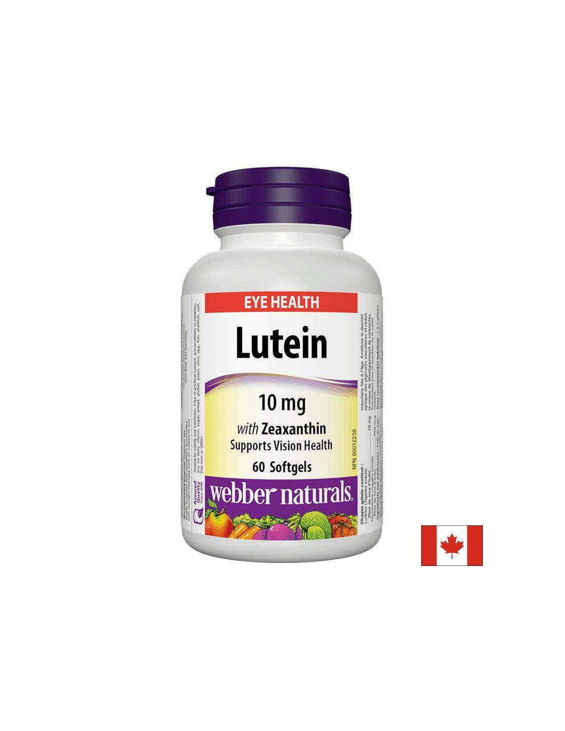 Lutein with Zeaxanthin 10 mg, 60 softgel capsules