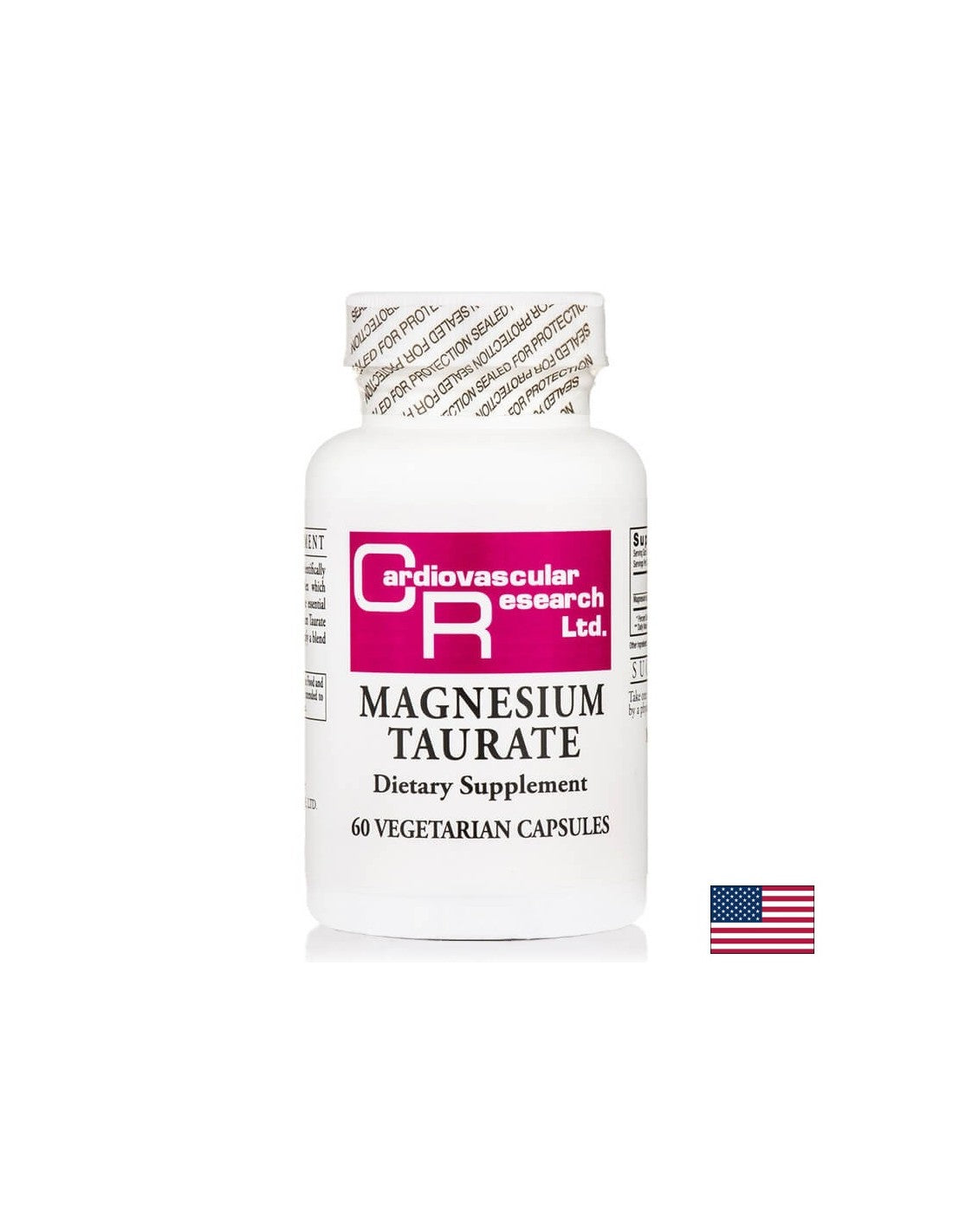 Magnesium (Taurate) - Nervous system, cardiovascular function, muscle health, 60 capsules