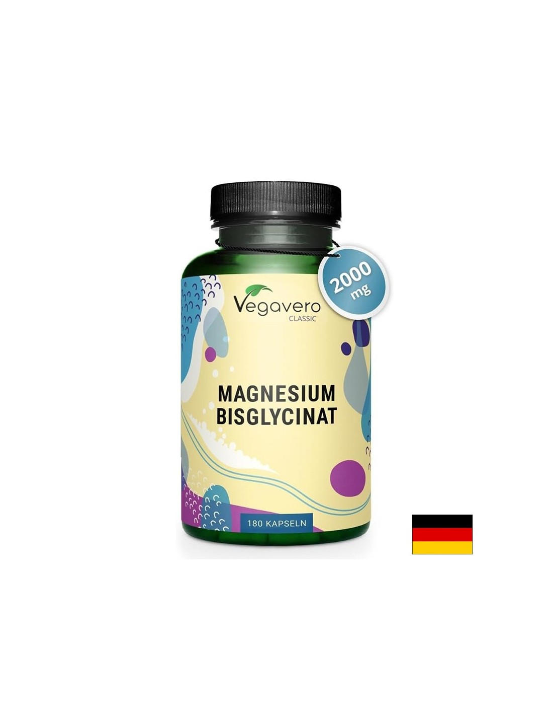 Магнезий (бисглицинат) - при стрес, мусклно напрежение и нарушен ъъ, 180 капи