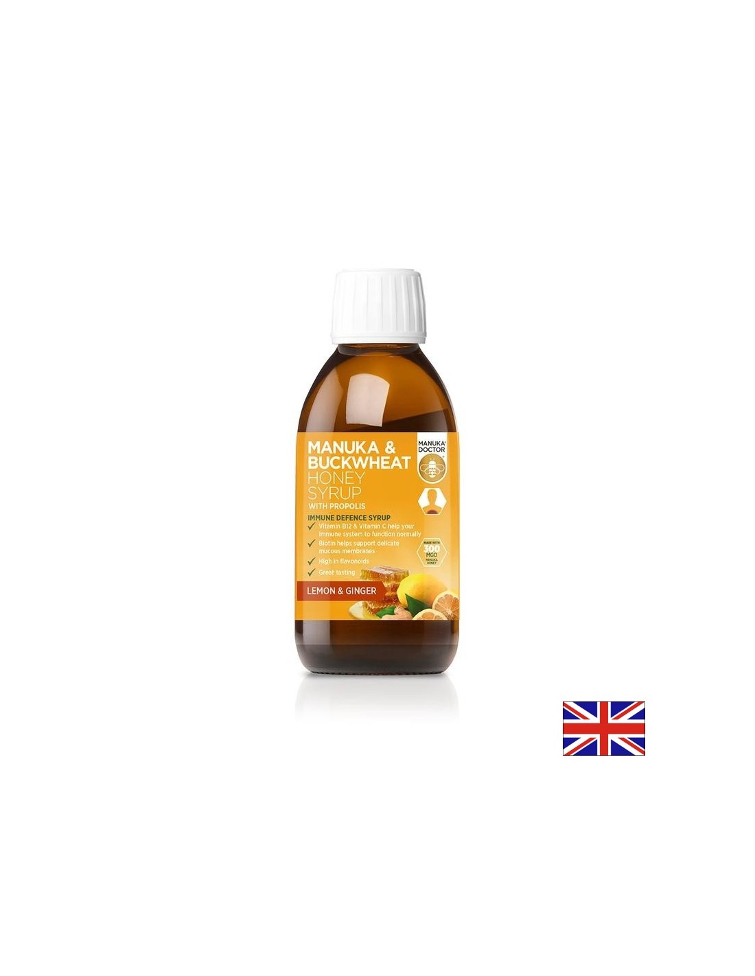 Jarabe de miel de trigo sarraceno de manuka con propóleos (jarabe de miel de trigo sarraceno de manuka con propóleos/inmunidad fuerte, 200 ml