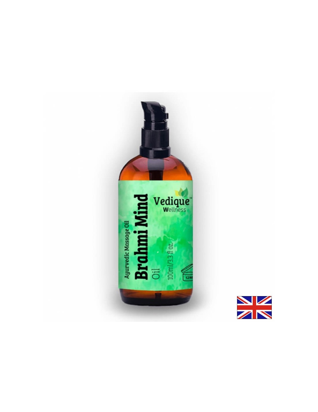Massage oil from Brahmi (Brahmi) - for stress, depression and weak memory, 100 ml