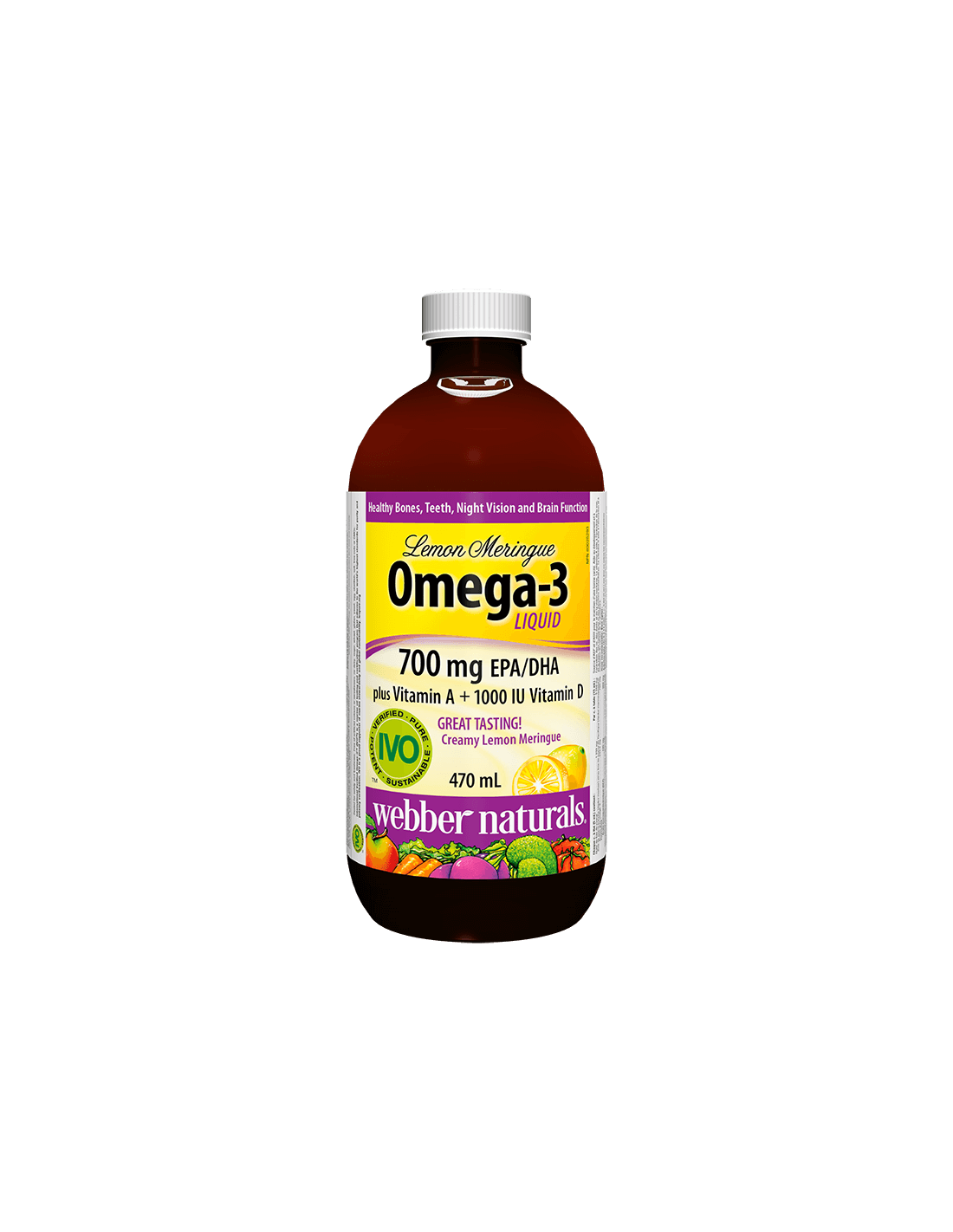 Omega-3 Liquid plus Vitamin A + Vitamin D3 - Omega-3, 1233 mg (700 mg EPA/DHA) + Vitamin D3 and A, 470 ml