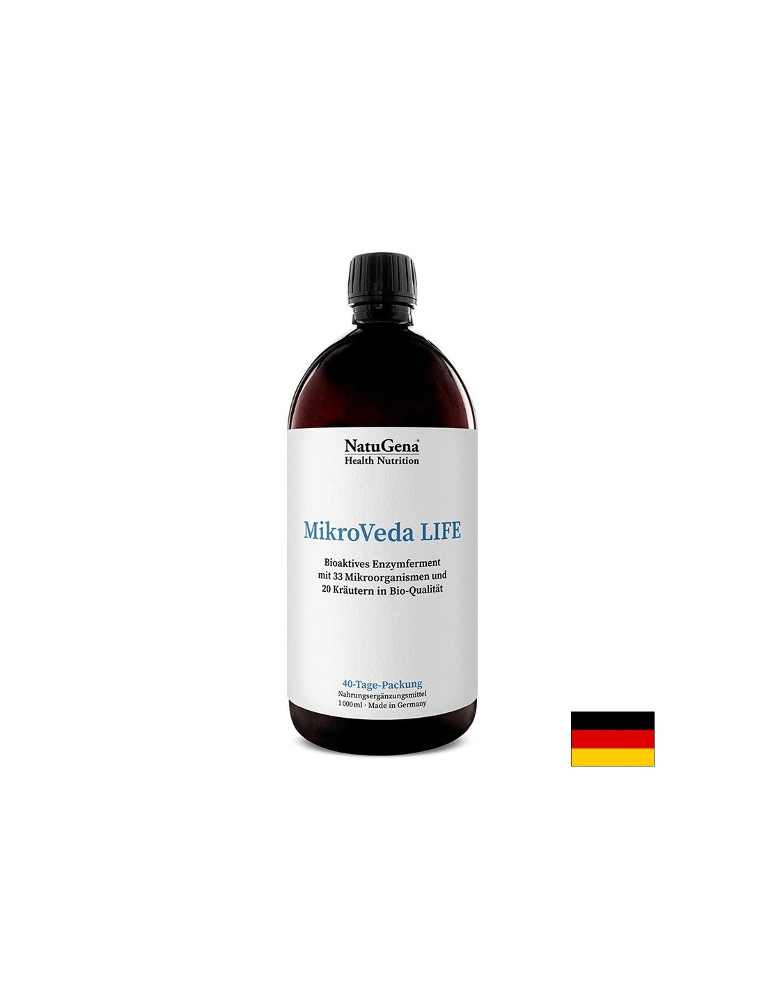 MikroVeda Life - Bioactive ferment with probiotic bacteria and herbal extracts, 1000 ml
