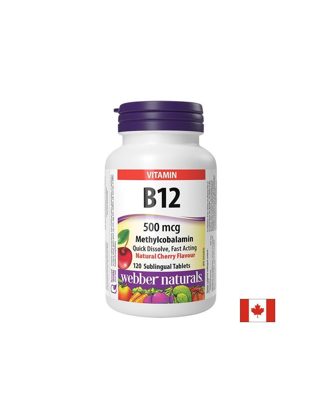 Energie, nervový systém, funkce mozku - vitamin B12, 500 µg, 120 sublingválních tablet