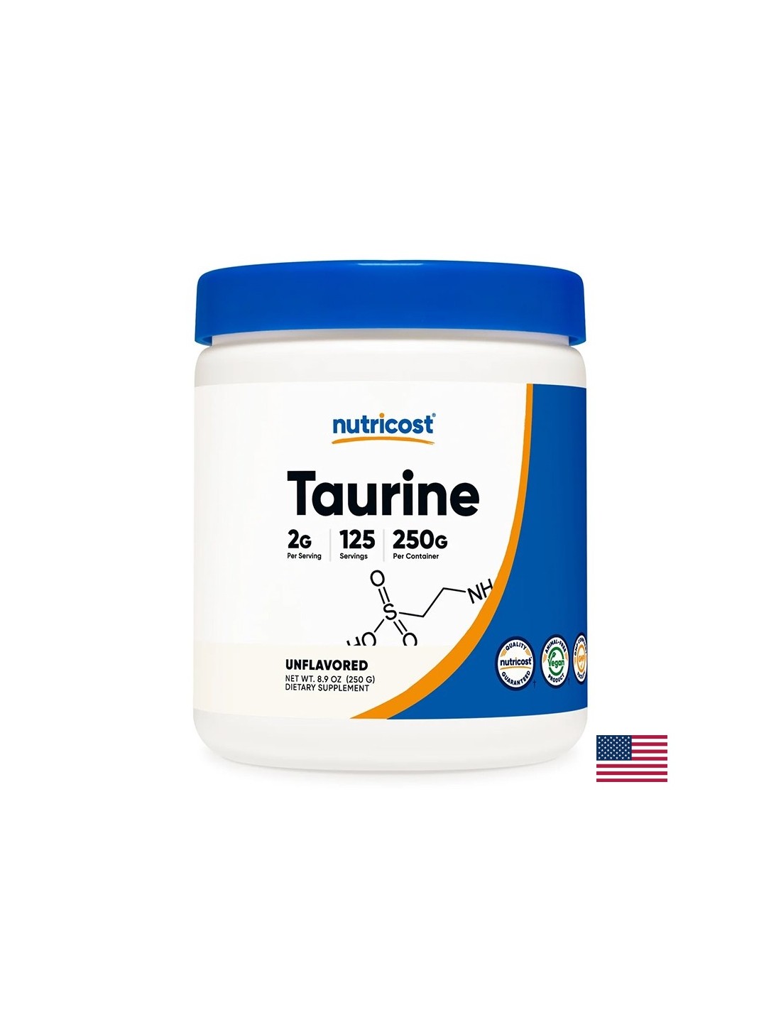 Muscle function and endurance - Taurine, 250 g, powder