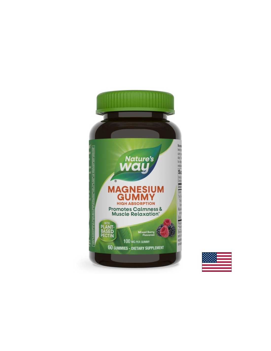 Spierfunctie, hart- en neurologische gezondheid - magnesium (citraat), 100 mg x 60 jelly tabletten, op smaak gebracht met bessen