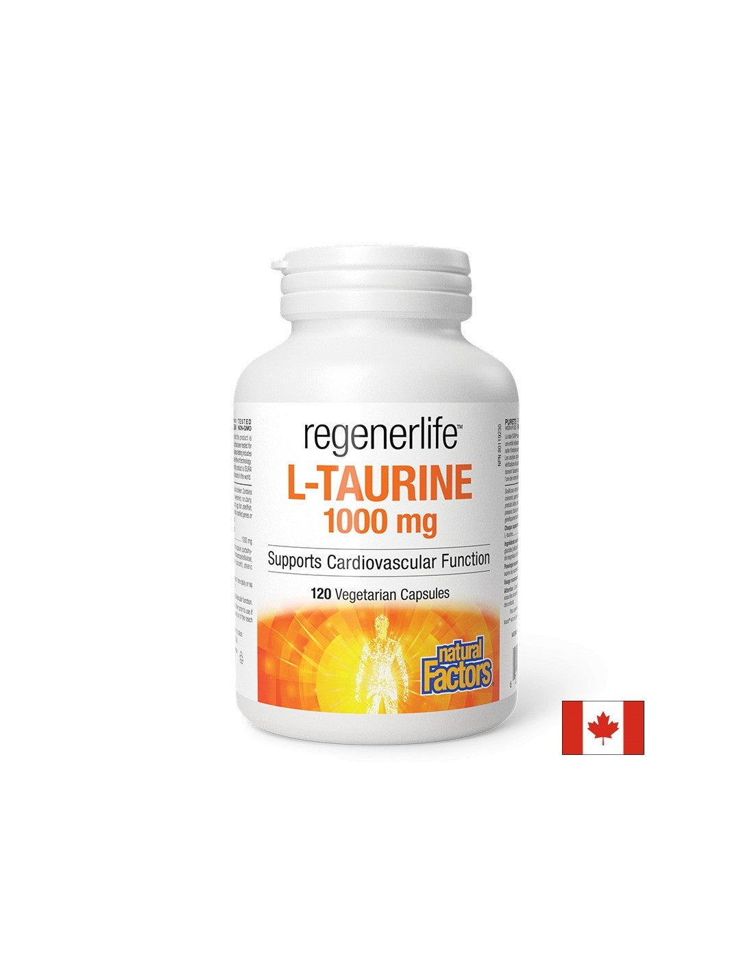 Muscle and heart function - RegenerLife™ L-Taurine, 1000 mg x 120 capsules