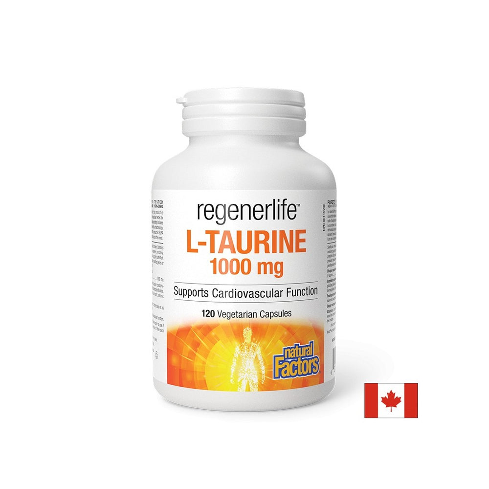 Muscle and heart function - RegenerLife™ L-Taurine, 1000 mg x 120 capsules