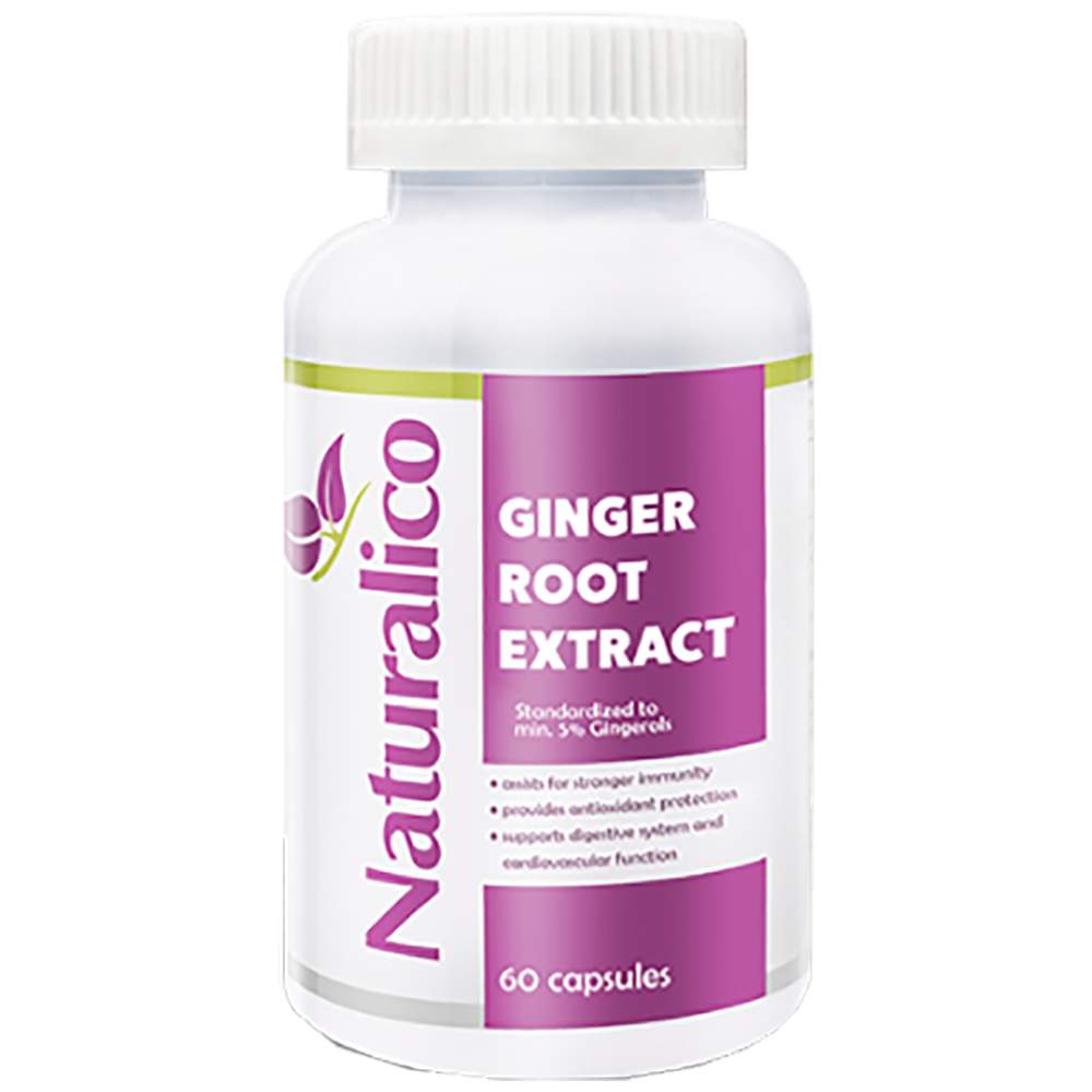 Extrato de raiz de gengibre 650 mg - 60 cápsulas