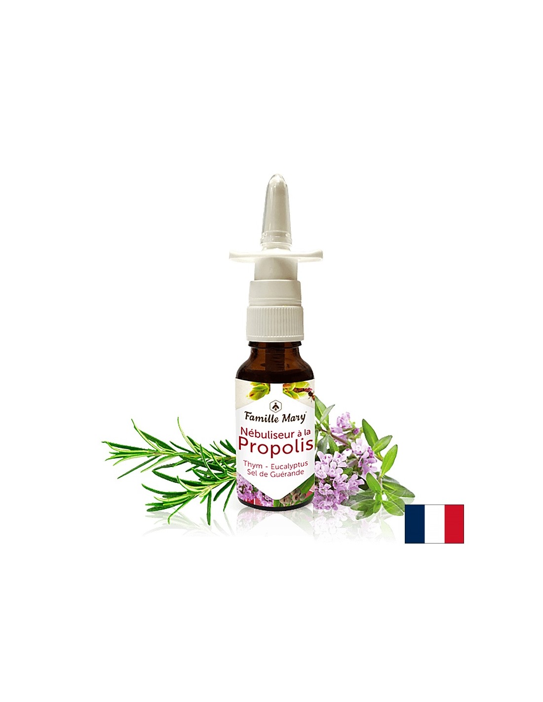 Nébuliseur propolis - Nasal spray with propolis, thyme, rosemary and eucalyptus, 20 ml Famille Mary
