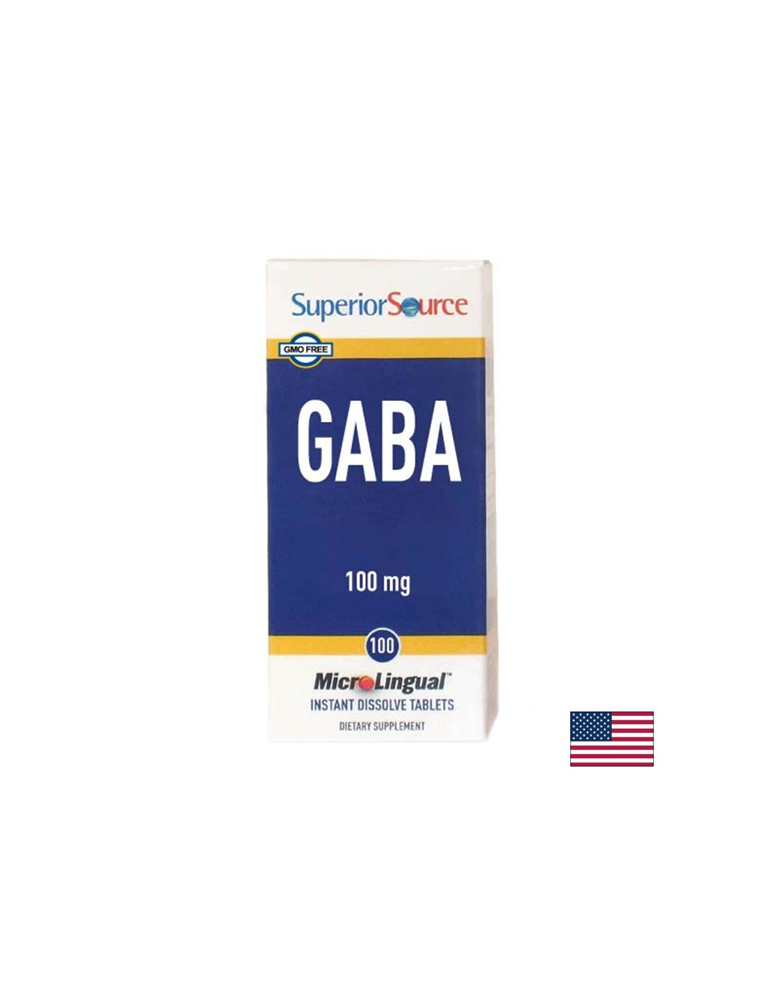 Nervový systém - GABA (kyselina gama-aminomáselná), 100 sublingválních tablet <tc>Superior Source</tc>
