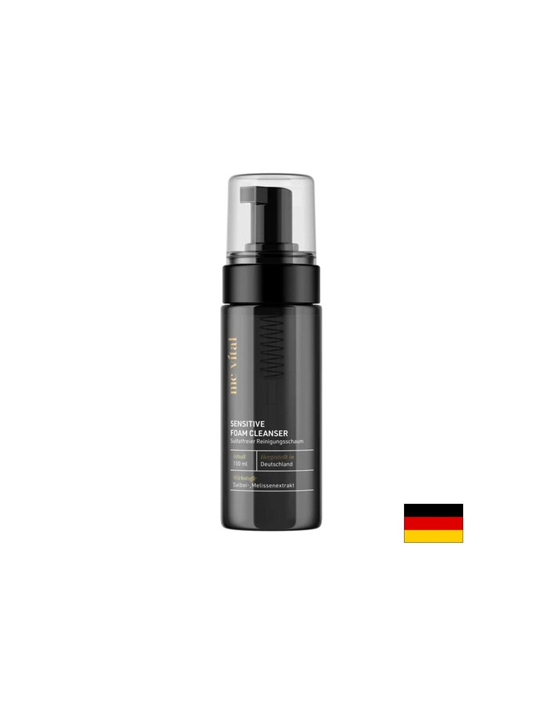 Delikatna pianka oczyszczająca z ekstraktem z balsamu szałwikowego i cytryny, 150 ml