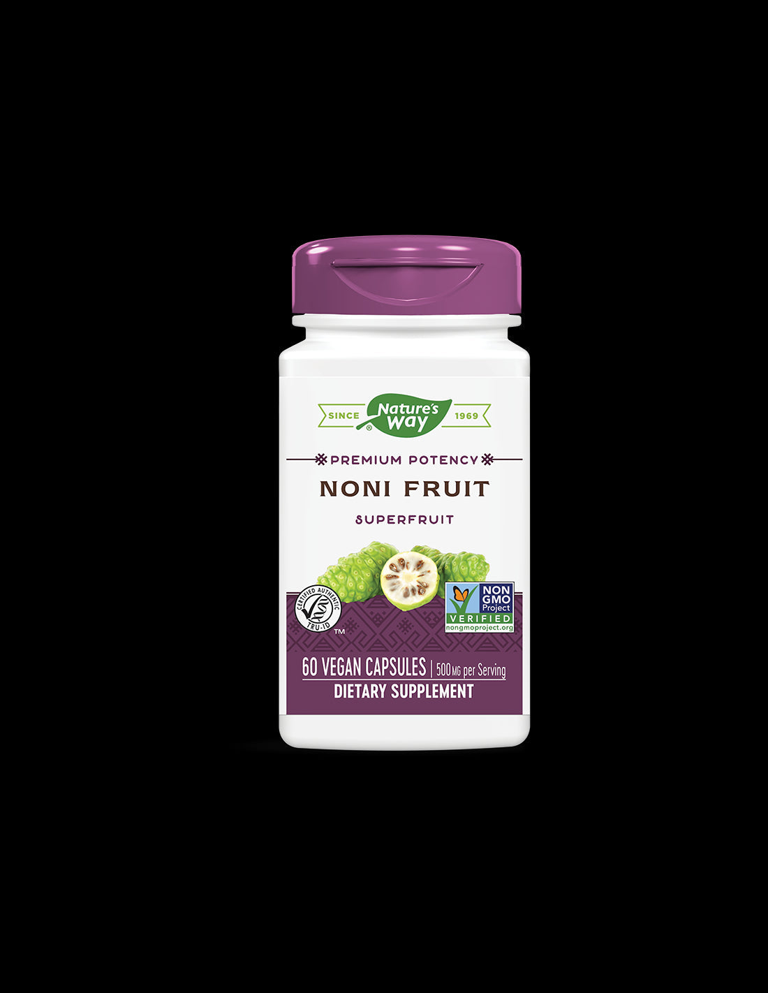 Noni - premium extract - Immunity and energy, 500 mg, 60 capsules