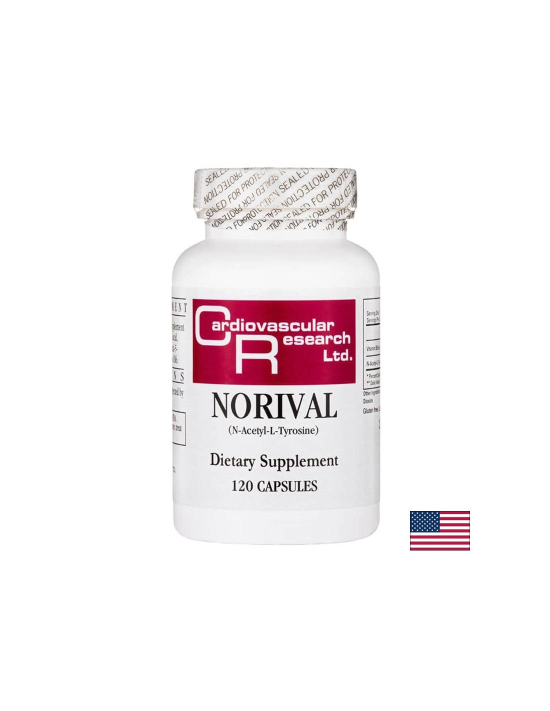 Brain function, motivation, emotional health - Norival - formula with vitamin B6 & N-acetyl-L-Tyrosine, 120 capsules