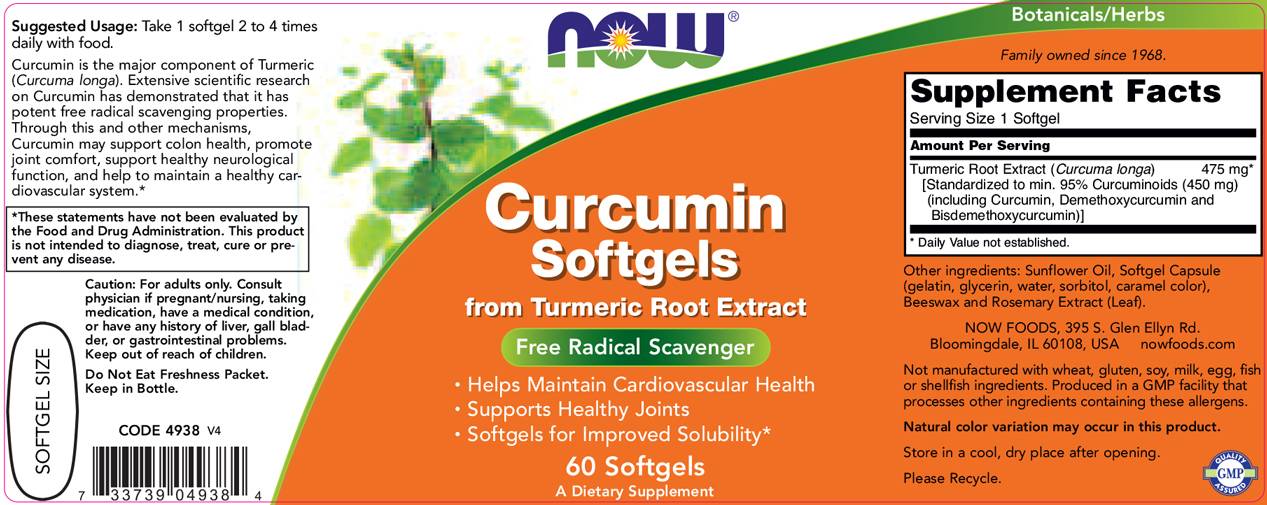 Tureric Curcumin Softgels 475 mg - 60 gelcapsules