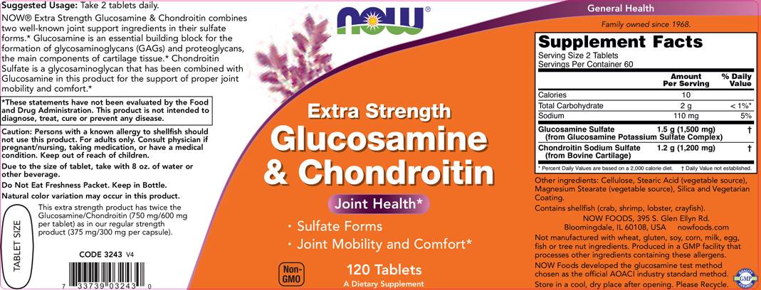 Glucosamine & Chondroitin / Extra Strength - 240 Tablets