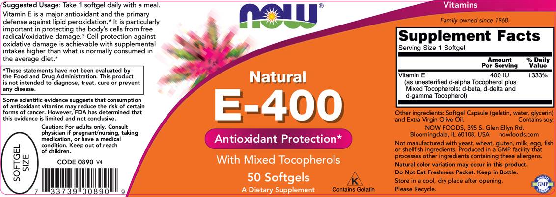 Vitamin E-400 IU MT - 100 Gel capsules